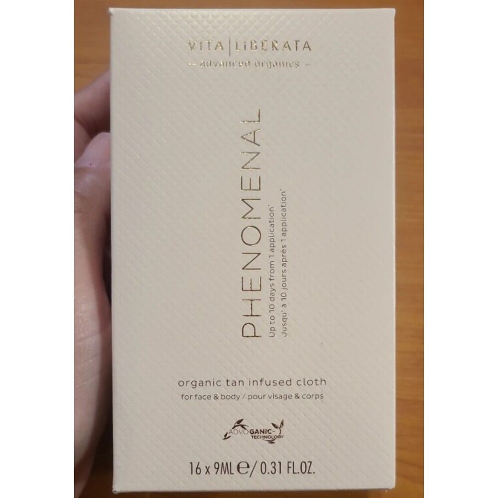 Vita Liberata Phenomenal Organic Tan Infused Cloths 16 Count Self Tanner NEW
